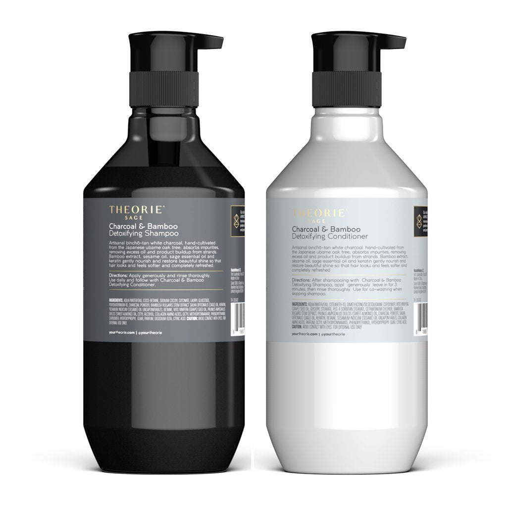 Charcoal & Bamboo Detoxifying Shampoo & Conditioner Set