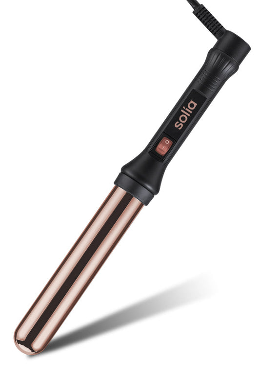 Rose Gold Titanium Professional Curling Wand 32mm - Black